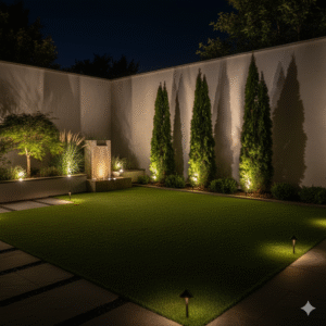 ¿Cómo iluminar un jardín de césped artificial?