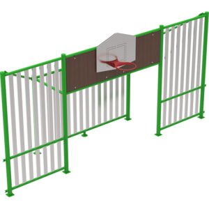 Frontal Metálico galvanizado con Portería y Canasta